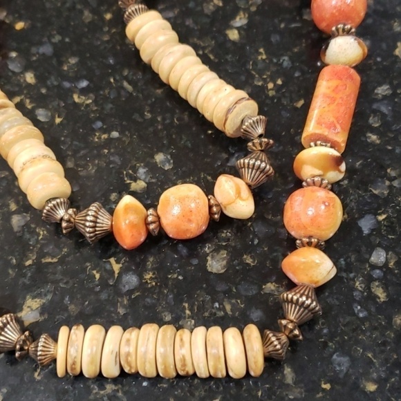 VINTAGE Bead Necklace 15" - Picture 3 of 5